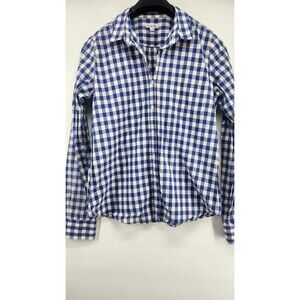 Steven Alan Mens Medium Plaid Long Sleeve Button Up Slim Fit 100% Cotton Shirt
